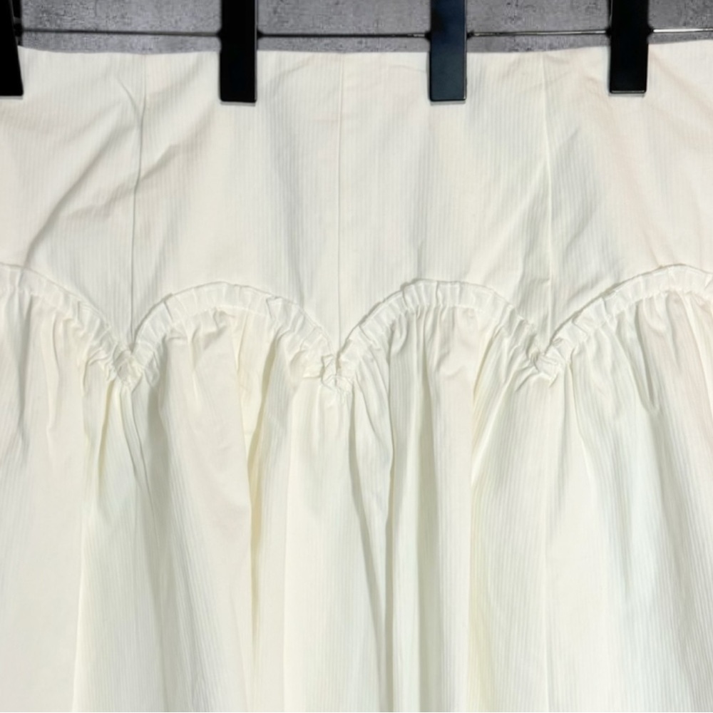 Anthropologie Mare Mare White Basque-Waist Mini Skirt XL - Picture 5 of 9